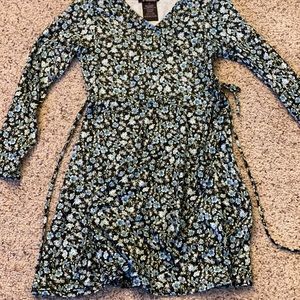 Blue kids wrap dress